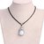 Collana unisex con ciondolo pendente gufo in autentica pietra di luna naturale chakra cristalloterapia