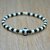 bracciale perline squadra calcio, bracciale bianco nero, bracciale elastico, bracciale perline pallone