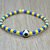 bracciale perline squadra calcio, bracciale giallo blu, bracciale elastico, bracciale perline pallone