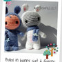 Baby in bunny suit & friends pdf pattern/ schema in italiano