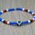 bracciale perline squadra calcio, bracciale blucerchiato, bracciale elastico, bracciale perline pallone