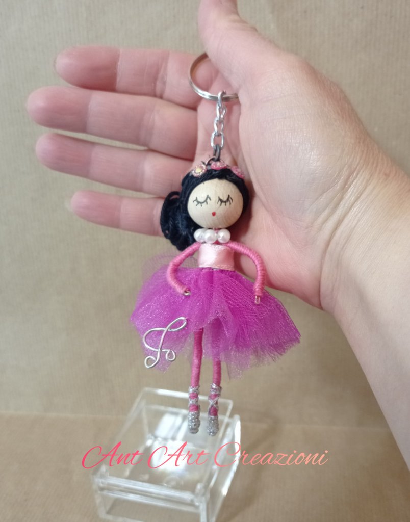 Portachiavi Ballerina H-Customs – Ciondolo Con Figura Di Danzatrice – Accessorio Elegante