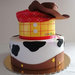 Torta scenografica toy story- torta in gomma crepla personalizzata- torta woody e jessie