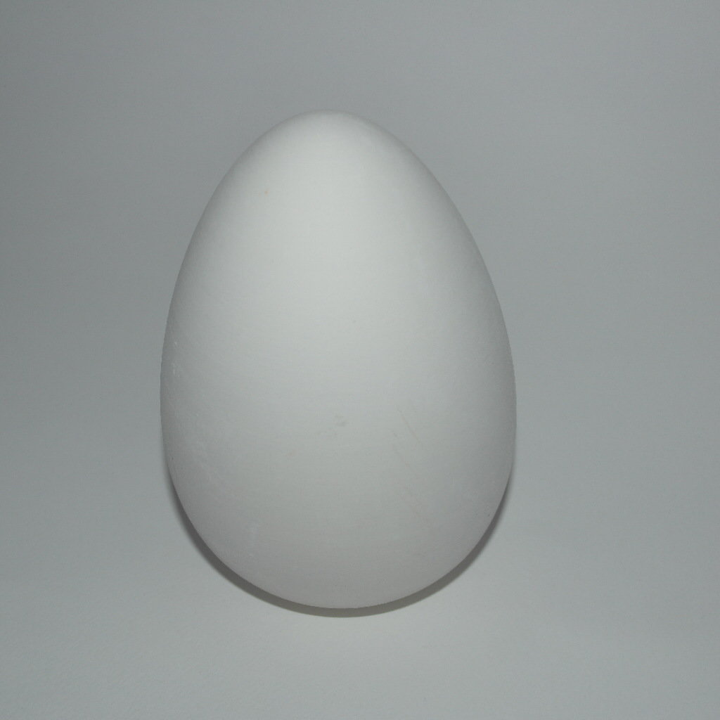 Uovo di pasqua in terracotta bianca da decorare cm 10 - Feste