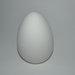 Uovo di pasqua in terracotta bianca da decorare cm 18