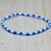 bracciale elastico perline uomo donna squadra calcio blu azzurro
