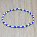 bracciale elastico perline uomo donna squadra calcio bianco blu