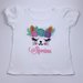 T-shirt Gatto personalizzata con nome - ricamata - dettagli in glitter