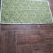 Traversa lavabile misura  35x60 cm fantasia verde con righe bianche