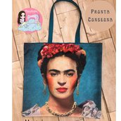 Shopper di tessuto Frida Kahlo