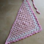 Bandana triangolare per donne – bandana per capelli maglia – bandana per capelli all'uncinetto con motivo floreale – bandana fascia per capelli lavorato maglia