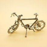 bicicletta piccola da corsa in acciaio misure 16x10 cm bicycle Metal sculpture metal artmetal sculpture art recycled metal art