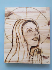 quadro della Santa Maria inciso su legno