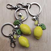  Portachiavi limone creato a mano in fimo