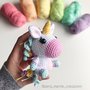 Unicorno portachiavi amigurumi