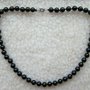 Collana uomo donna in vera agata nera onice pietre dure naturali 8 mm chakra cristalloterapia