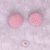 Orecchini rosa peluche 27 mm modello bottone