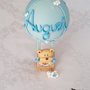 Cake topper orsetto in mongolfiera bimbo auguri personalizzabile 