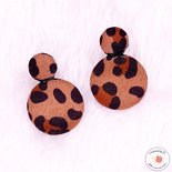Cybche Orecchini A Cerchio Leopardati Punk Orecchini A Cerchio Grandi Orecchini A Cerchio Leopardati Marroni Orecchini A Cerchio In Pelle Orecchini A