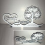 Cuore Family con albero della vita in legno personalizzato – mod. 2.