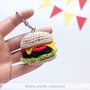 Hamburger portachiavi amigurumi