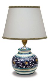 Lampada in ceramica di Castelli disegno Ornato cm 65