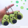 Avocado portachiavi amigurumi