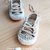 Scarpine neonato/bambino in lino e cotone con lacci - Battesimo - fatte a mano 