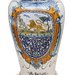 Vaso in ceramica di Castelli modello araldico cm 51