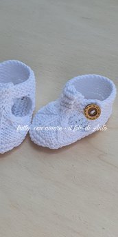 Sandali neonato/neonata in puro cotone 100%