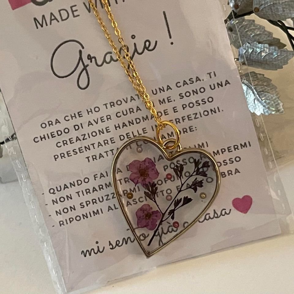 Ciondolo In Argento "Chiama Angeli" A Forma Di Cuore - Foto 2