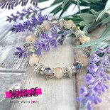 Bracciale Elastico In Selenite Naturale, Bracciale Donna / Uomo - Foto 12