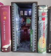 Diagon Alley diorama - Harry Potter book nook shelf insert miniature