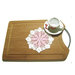 Sottobicchiere bianco e rosa ad uncinetto in cotone 15.5 cm - 4 PEZZI - 36STT
