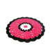 Sottobicchiere fucsia e nero ad uncinetto in cotone 14 cm - 4 PEZZI - 11STT