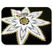 Centrino stella di Natale bianco e oro ad uncinetto in cotone 53 cm - 51NTL