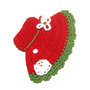 Presina cappello rosso con Babbo Natale ad uncinetto 12.5x18 cm - 37NTL