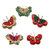 Farfalla di Natale in cotone Lurex per applicazioni - 5 PEZZI - 28NTL