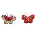Farfalla di Natale in cotone Lurex per applicazioni - 5 PEZZI - 28NTL