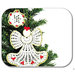 Angelo bianco di Natale con fiocco di neve ad uncinetto 15x15 cm - 13NTL