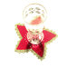 Sottobicchiere di Natale stella rossa e oro ad uncinetto 16 cm - 4 PEZZI - 49NTL