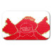 Centrino di Natale angelo rosso e oro a filet ad uncinetto 33x25 cm - 45NTL
