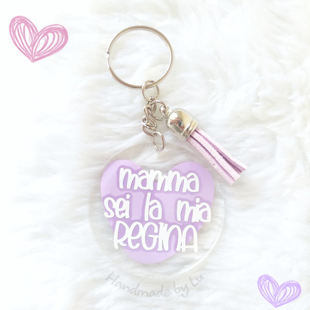 Portachiavi Regalo Per La Mamma Con Incisione 'La Felicità è Una Mamma Come Te' E Fiore Con Perla, Bomboniera Compleanno Festa Mamma