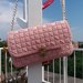 Pochette cipria borsetta rosa chiaro handmade fatto a mano