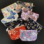 Pochette portacellulare, portaoggetti da borsa in cotone stampe giapponese