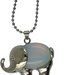 Collana unisex con ciondolo pendente elefante in autentica pietra di luna naturale chakra cristalloterapia