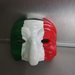 Maschera di Pulcinella tricolore