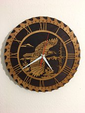 Orologio in legno artigianale cm 30