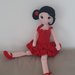 Bambola fatta a mano, ballerina all'uncinetto, ballerina amigurumi. 