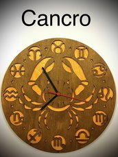 Orologio in legno artigianale personalizzato cm 30